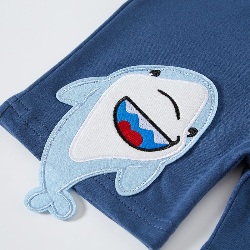 Summer Kidsren's Clothing New Kidsren's Shorts Boys Shorts Baby Casual Kidsren's Pants Cartoon Dinosaur Bottoms Knitted Pants - Image 4