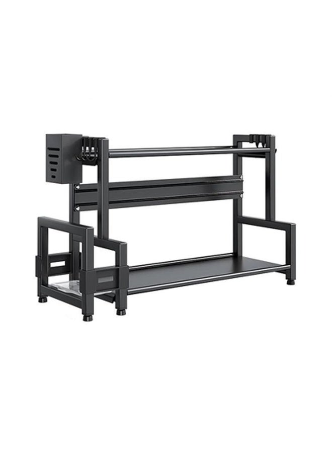 HuHa Dual-Layer 50cm Kitchen Multifunctional Shelf Household Countertop Spice Storage Racks - Image 1