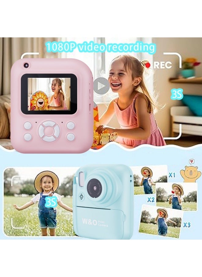 General - Children's print camera HD Polaroid digital camera can take pictures and video gifts - Image 1