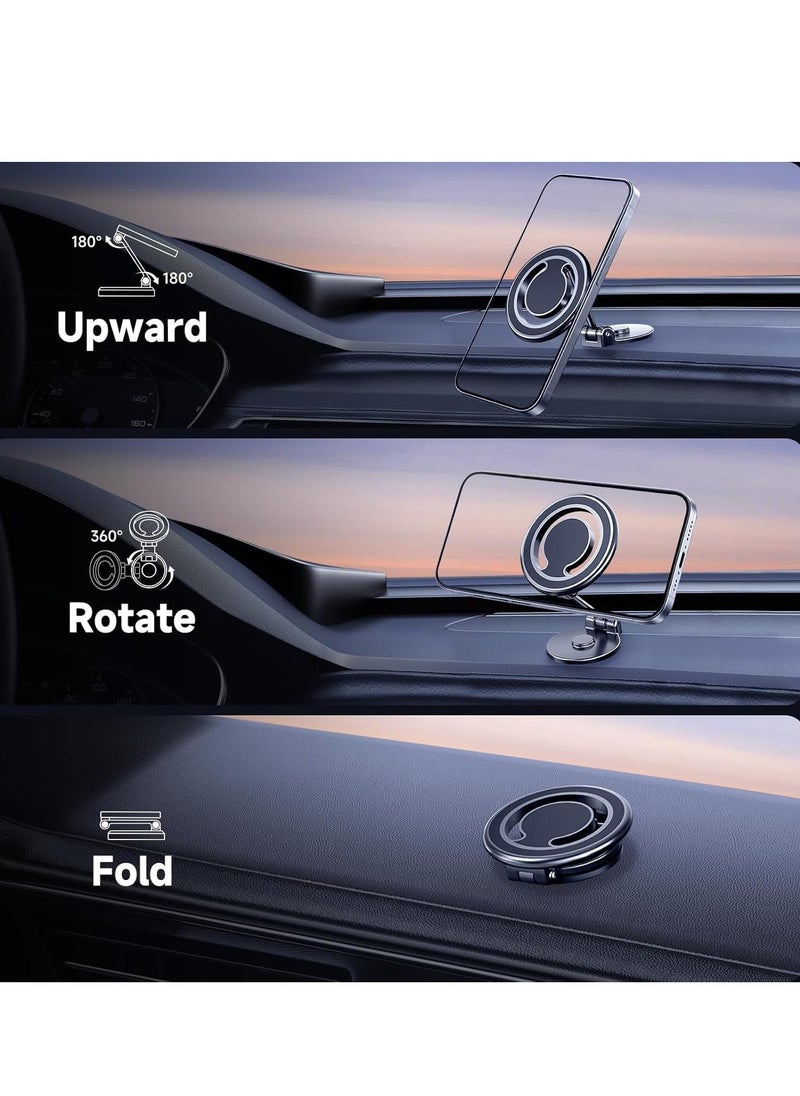 JAJEEK "Magnetic Car Mount - 360° Rotation All-Metal Phone Holder with Strong Magnets for iPhone 15/14/13 Pro Max & All Smartphones" - Image 4