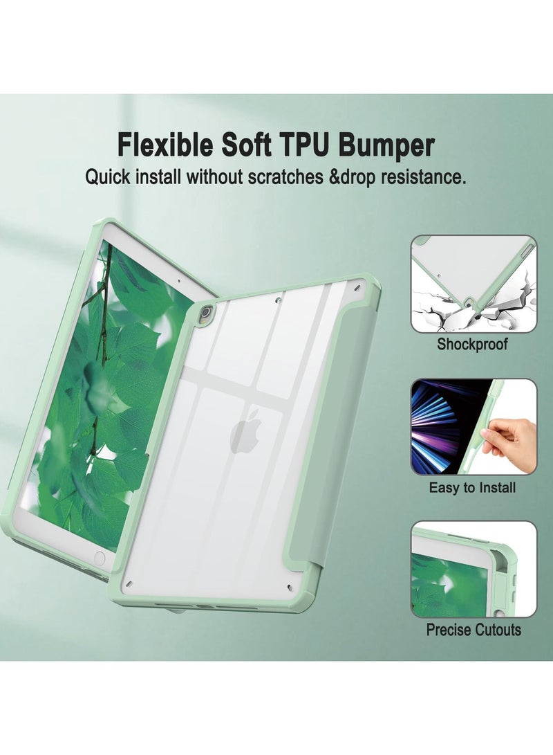 DUSALA Case for iPad Pro 10.5-Inch and iPad Air 3 (10.5-Inch 2019, 3rd Generation) with Pencil Holder, Slim Stand Protective Cover with Clear Transparent Back Shell for iPad Pro 10.5 inch Tablet, Support Auto Wake/Sleep, (Green) - Image 5