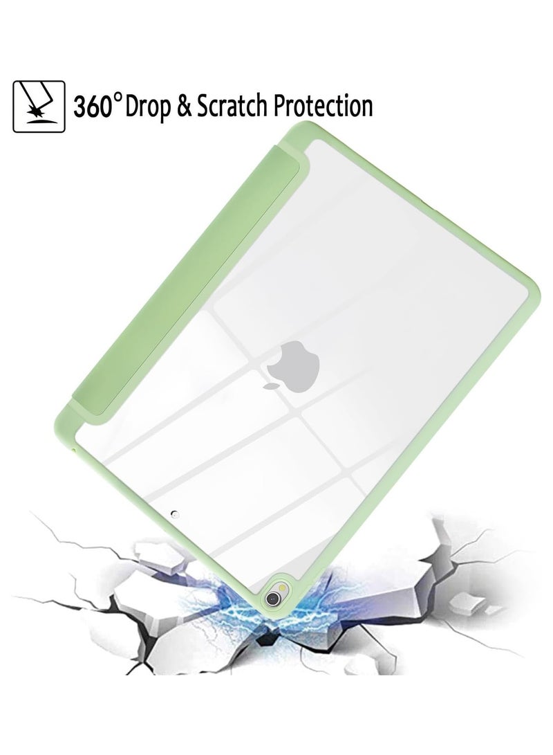 DUSALA Case for iPad Pro 10.5-Inch and iPad Air 3 (10.5-Inch 2019, 3rd Generation) with Pencil Holder, Slim Stand Protective Cover with Clear Transparent Back Shell for iPad Pro 10.5 inch Tablet, Support Auto Wake/Sleep, (Green) - Image 4