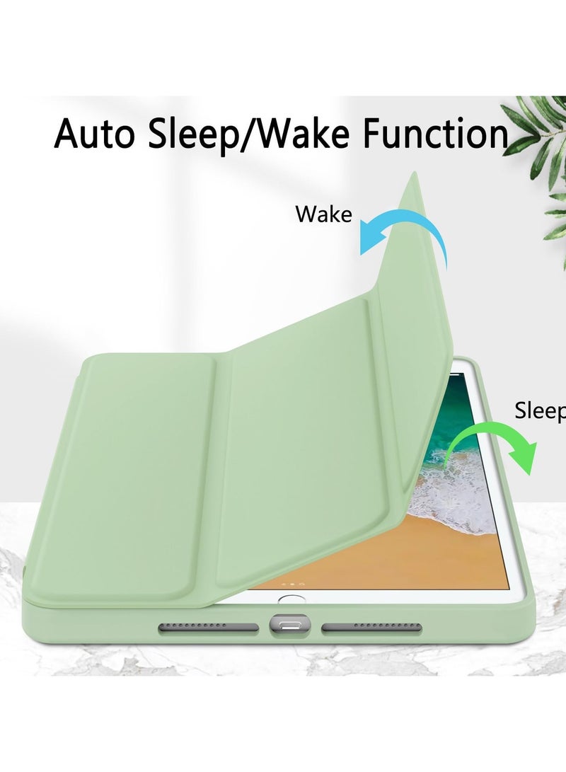DUSALA Case for iPad Pro 10.5-Inch and iPad Air 3 (10.5-Inch 2019, 3rd Generation) with Pencil Holder, Slim Stand Protective Cover with Clear Transparent Back Shell for iPad Pro 10.5 inch Tablet, Support Auto Wake/Sleep, (Green) - Image 2