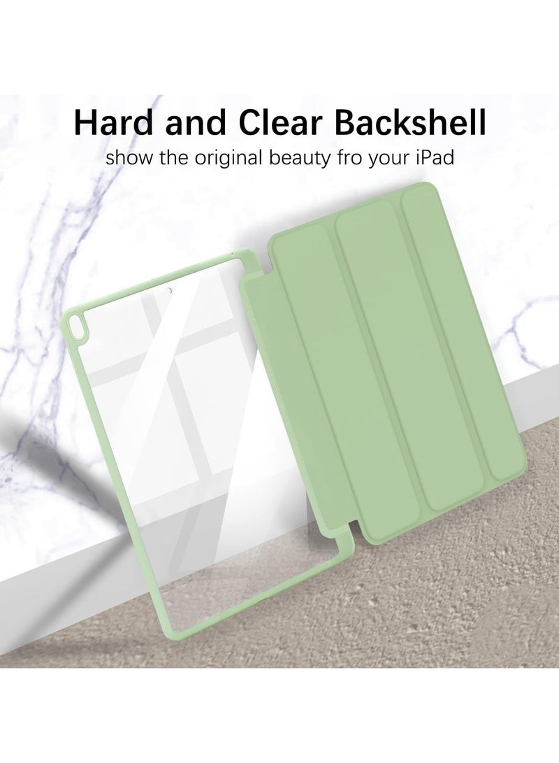 DUSALA Case for iPad Pro 10.5-Inch and iPad Air 3 (10.5-Inch 2019, 3rd Generation) with Pencil Holder, Slim Stand Protective Cover with Clear Transparent Back Shell for iPad Pro 10.5 inch Tablet, Support Auto Wake/Sleep, (Green) - Image 3