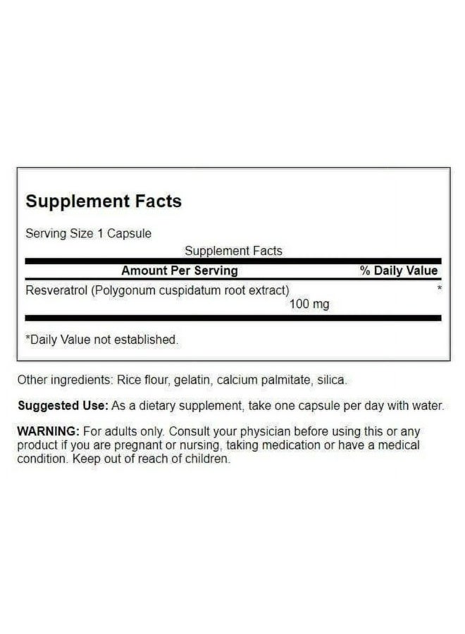 Swanson, Resveratrol 100 mg 30 Capsules - Image 4