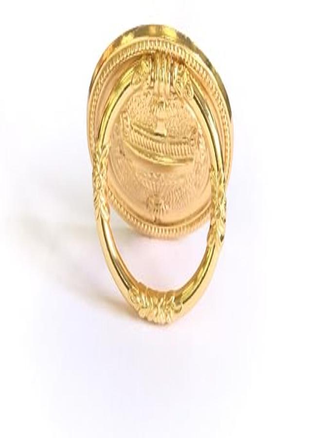 Gold Material Brass Italian Made Cupboard Handle Size Width 6.5 Cm Length 5.5 Cm - Image 1