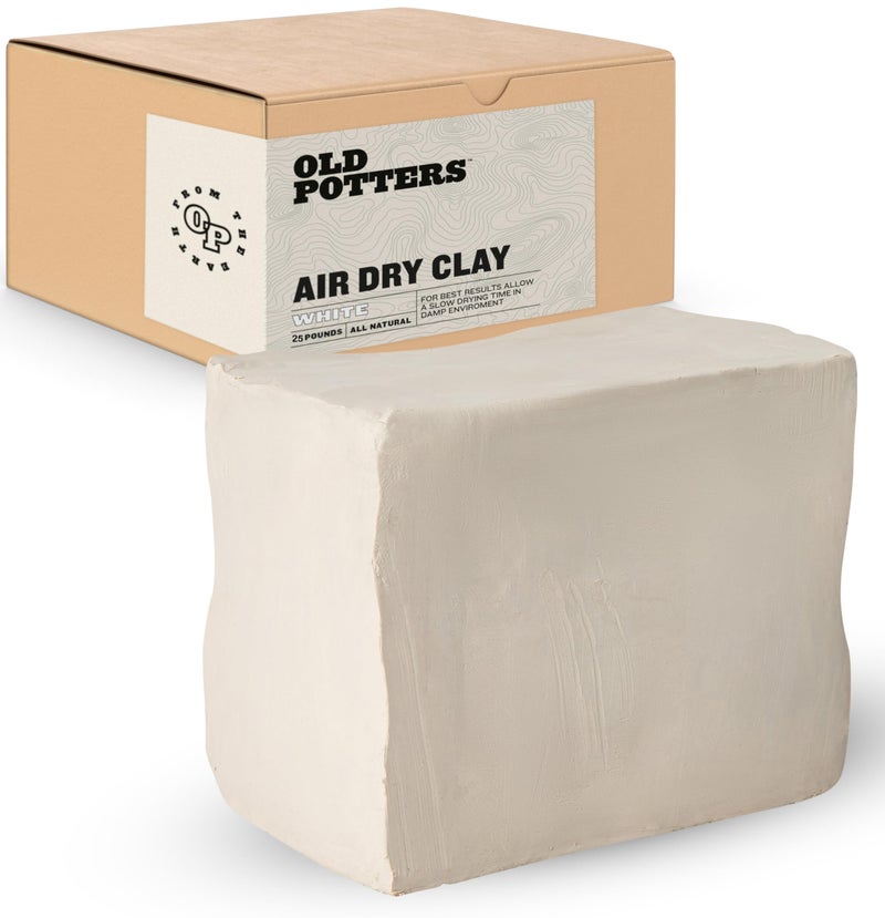 Old Potters Air Dry Modeling Clay 25 lbs All Natural Modeling Clay Ideal for Beginners and Advanced Sculptors 25 lbs