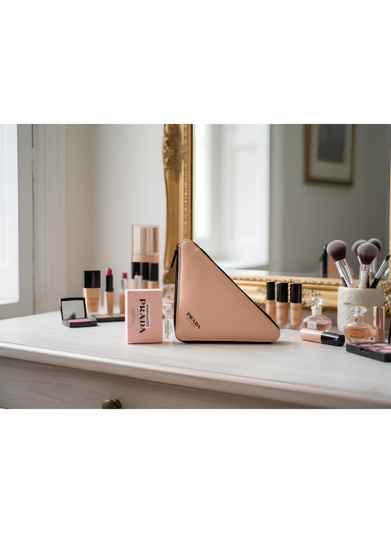 برادا طقم هدايا يتكون من حقيبة مثلثية وردية + عطر - Image 5