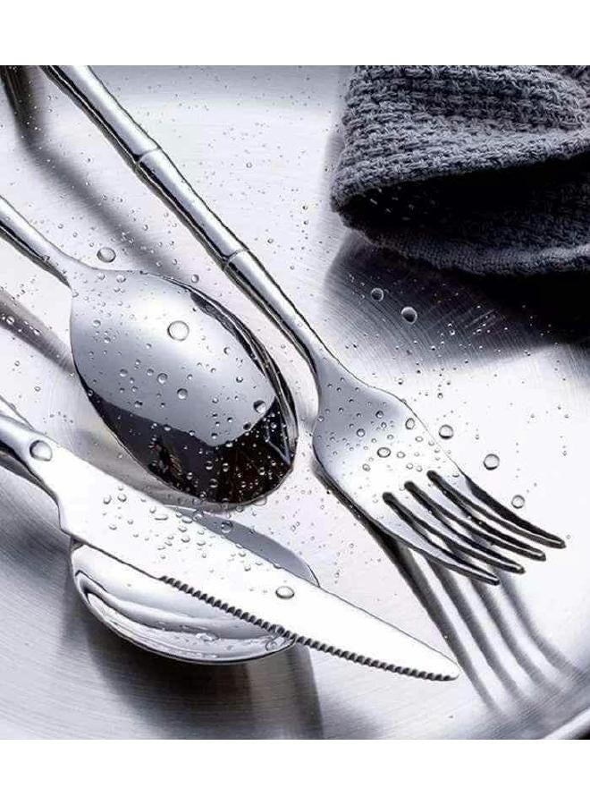 LOFT CUTLERY,SET OF 24 PCS,SILVER,STAINLESS-154528 - Image 4