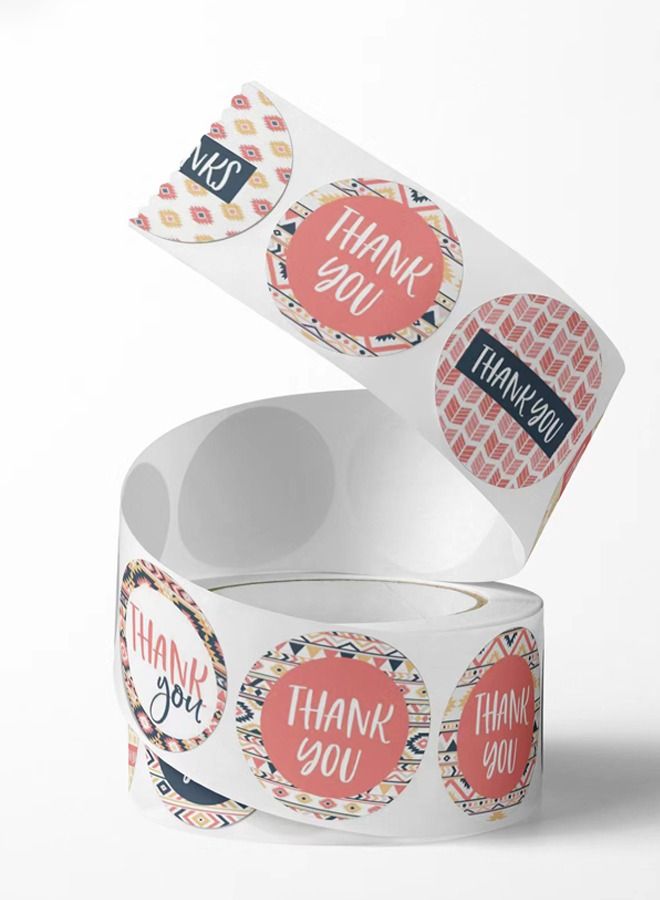 500-piece 8 Patterns Thank You Sealing Stickers Decoration Labels 1 inch - Image 2