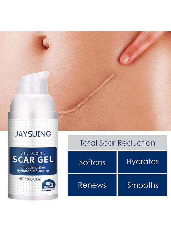Jaysuing Silicone Scar Gel 30g Scar Cream, Scar Removal, Scar Treatment, Scar Removal Cream for C-Section, Stretch Marks, Acne, Surgery, Effective for Both Old and New Scars  - Image 2