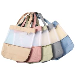 TEMSON Multi-Purpose Canvas Carrying Bag – Shopping Bag, Tote Bag, Vegetable Bag, Lunch Bag, Travel Bag with Handle Strap, Water-Proof Reusable Bag (JC 815) (Pink)(Set Of 1) - Image 1