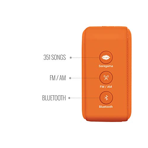 Carvaan Saregama Carvaan Mini 2.0 Shrimad Bhagavad Gita- Music Player with Bluetooth/FM/AM/AUX (Saffron Orange.) - Image 3