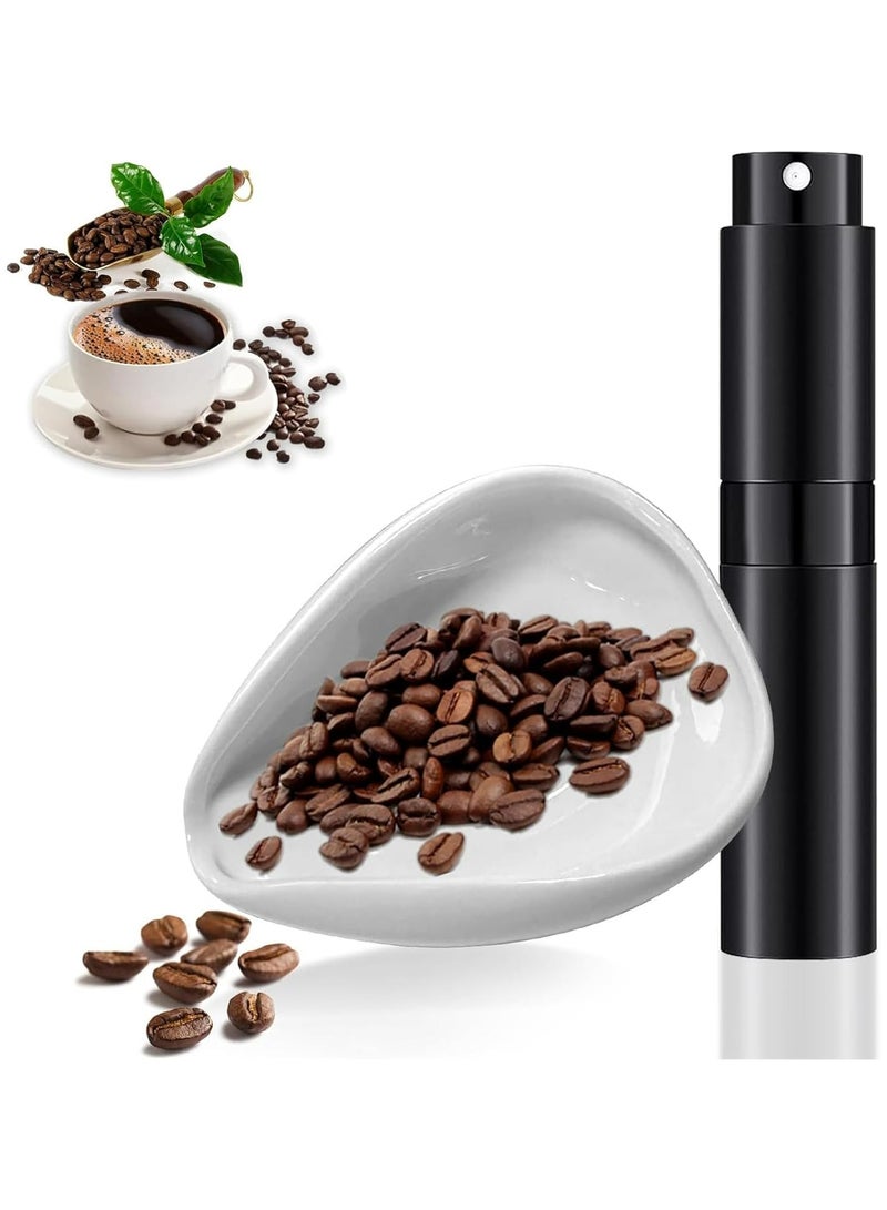 Oasisgalore Coffee Dosing Cup and Spray Bottle Set, Ceramic Single-Dose Tray for Espresso and Tea, Perfect Gift for Coffee Lovers - Image 1