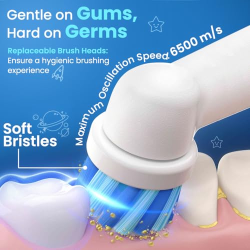 Toothsi Kids Super Toothbrush | Sonic Electric Toothbrush | Smart Electric Toothbrush for Kids | 2 Min Smart Timer | Battery Powered | Oral Care | Blue - Image 3