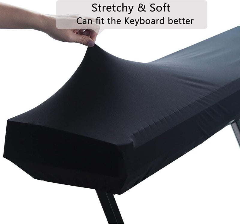mooson Piano Dust Cover 61-88 Keys Weighted Keyboard Small Keyboard Piano Covers Waterproof Locking Clasp Keep It From Dust and Dirt (76-88 KEYS) - Image 2