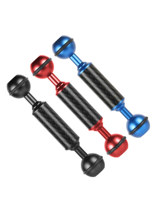XINTE/XINTE Diving Photography Lamp Arm One-inch Double Ball Head Ultra Light Carbon Fiber Light Repair Connecting Arm Lengthened Transfer-Color:Blue -7 Inches  - Image 2