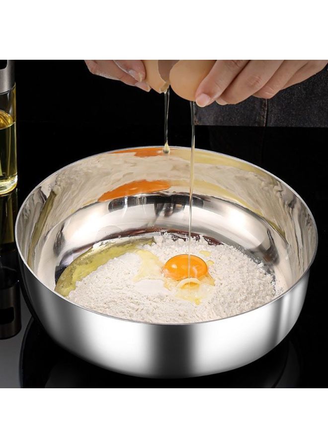 32cm Noodles Household And Basin With Lid Stainless Steel Non-stick Basin Household Baking Basin Kneading Basin Egg-beating Basin-Color:32 And Basin With Lid - Image 3