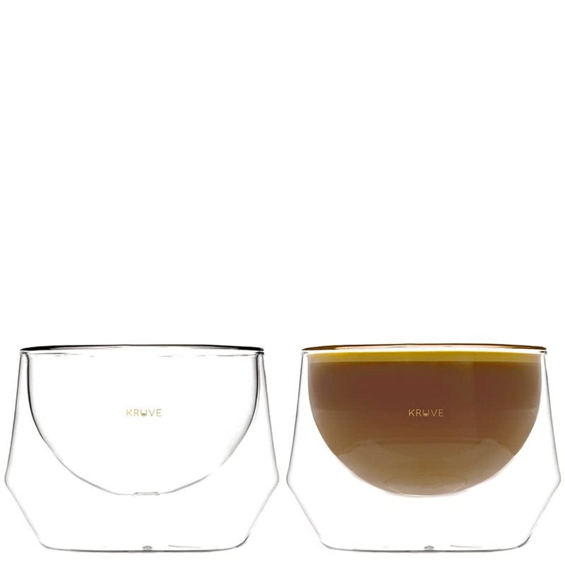 Kruve KRUVE IMAGINE Milk Drink Glass, Hand Made, Double-wall, Set of Two (6.5oz/200ml Cappuccino)  - Image 1