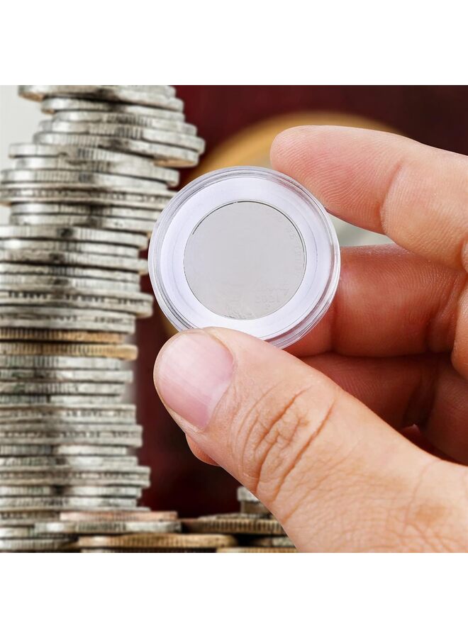 100 Pieces 30mm Coin Capsules and 5 Sizes (17/19/21.5/25/27/29.5mm) White Protect Gasket Coin Holder Case with Plastic Storage Organizer Box for Coin Collection Supplies - Image 5