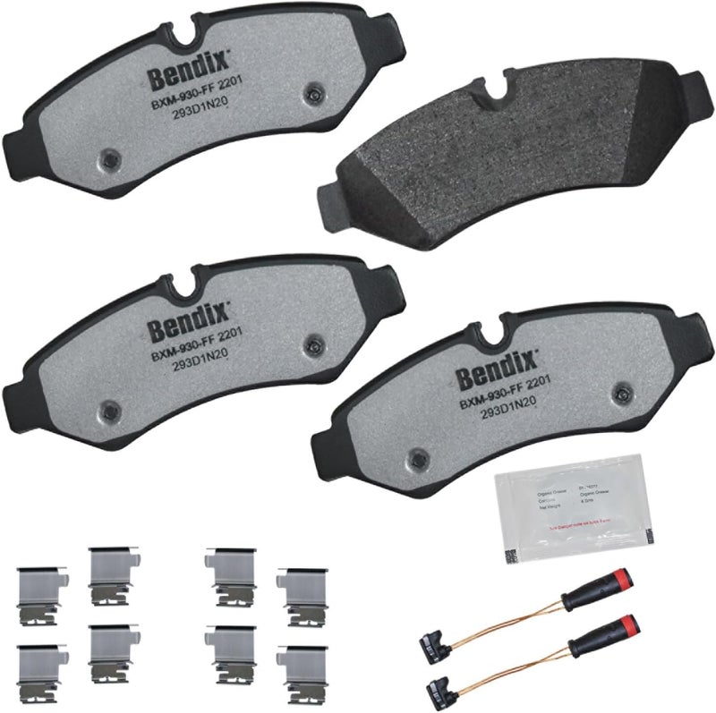 Bendix Fleet Metlok MKD2201FM Semi-Metallic Rear Brake Pads for Freightliner Sprinter 2500 2019, Mercedes-Benz Sprinter 2019, Sprinter 1500 2023-2019, Sprinter 2500 2024-2019 - Image 1