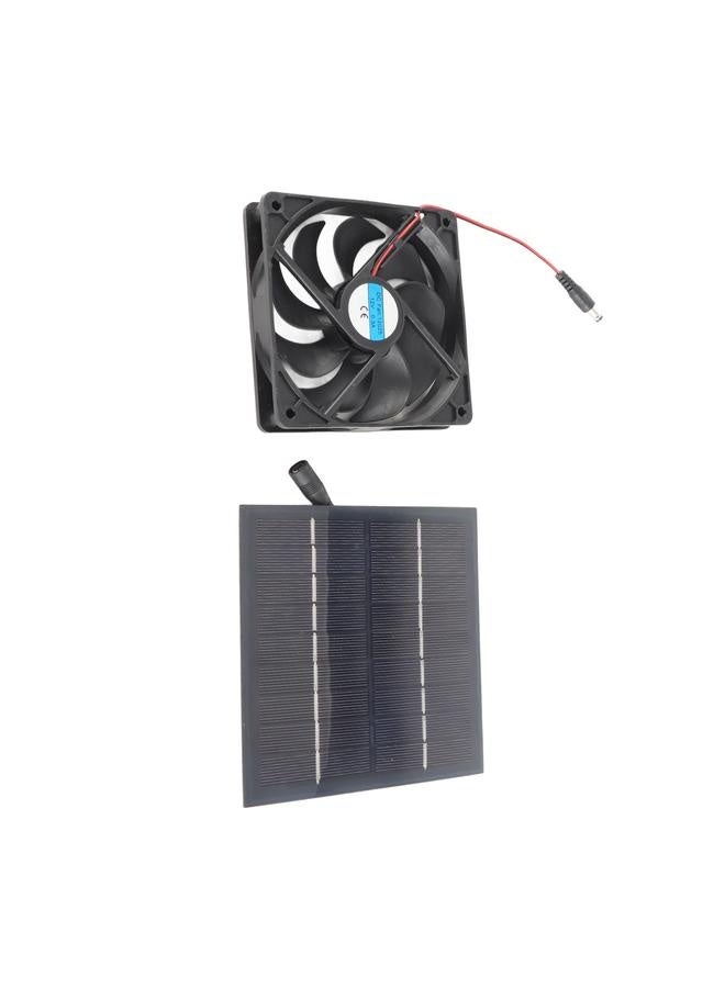 Loquat 5W Solar Panel Board with Ventilation Fan for Greenhouse Pet House Kennel Cooling - Image 3
