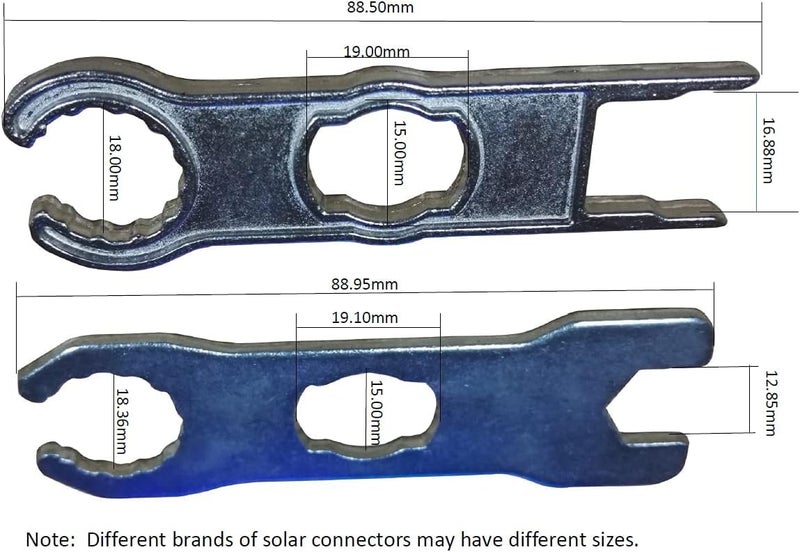 Sunway Solar Panel Connector Tool Works For MC-4 Solar Connectors,Assembly and Disassembly Tool,Metal Spanner Wrenches Crimping Tool For Solar PV System Extension Cable Wire Kit- 1 Pair - Image 3
