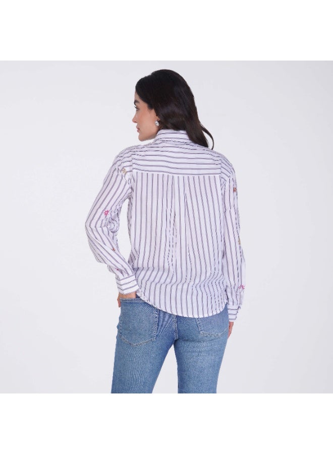 Linelle Soft Crepe Ladies Shirt – Collar Neck and Full Sleeves - Image 2