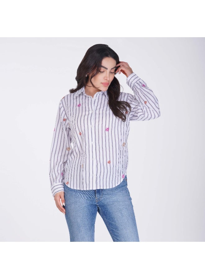 Linelle Soft Crepe Ladies Shirt – Collar Neck and Full Sleeves - Image 5