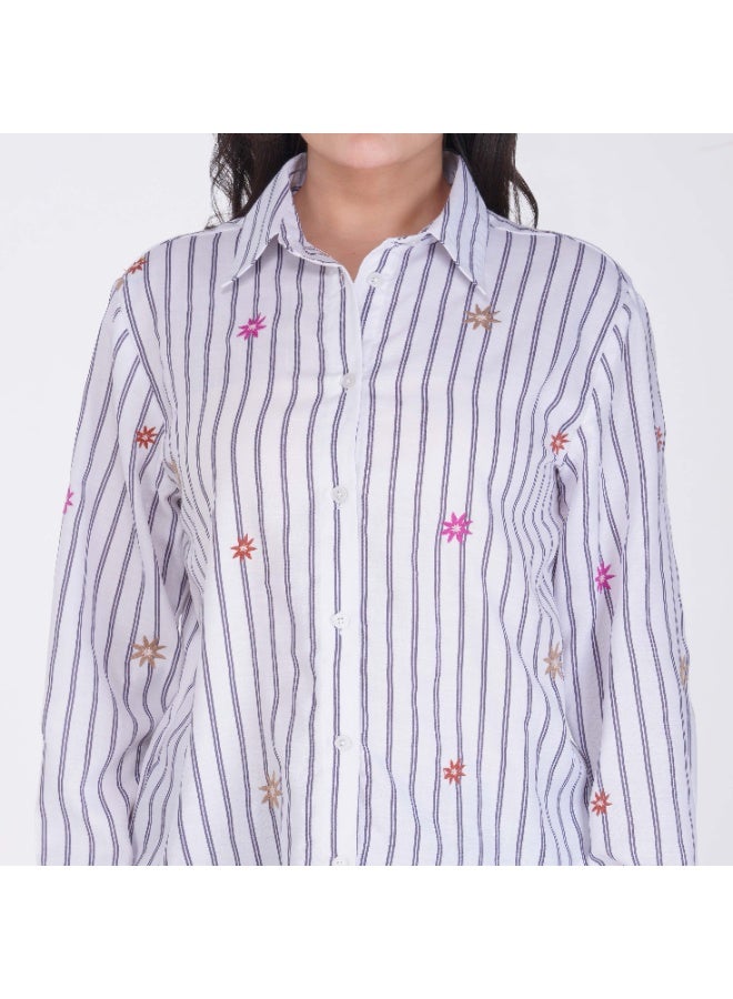 Linelle Soft Crepe Ladies Shirt – Collar Neck and Full Sleeves - Image 4