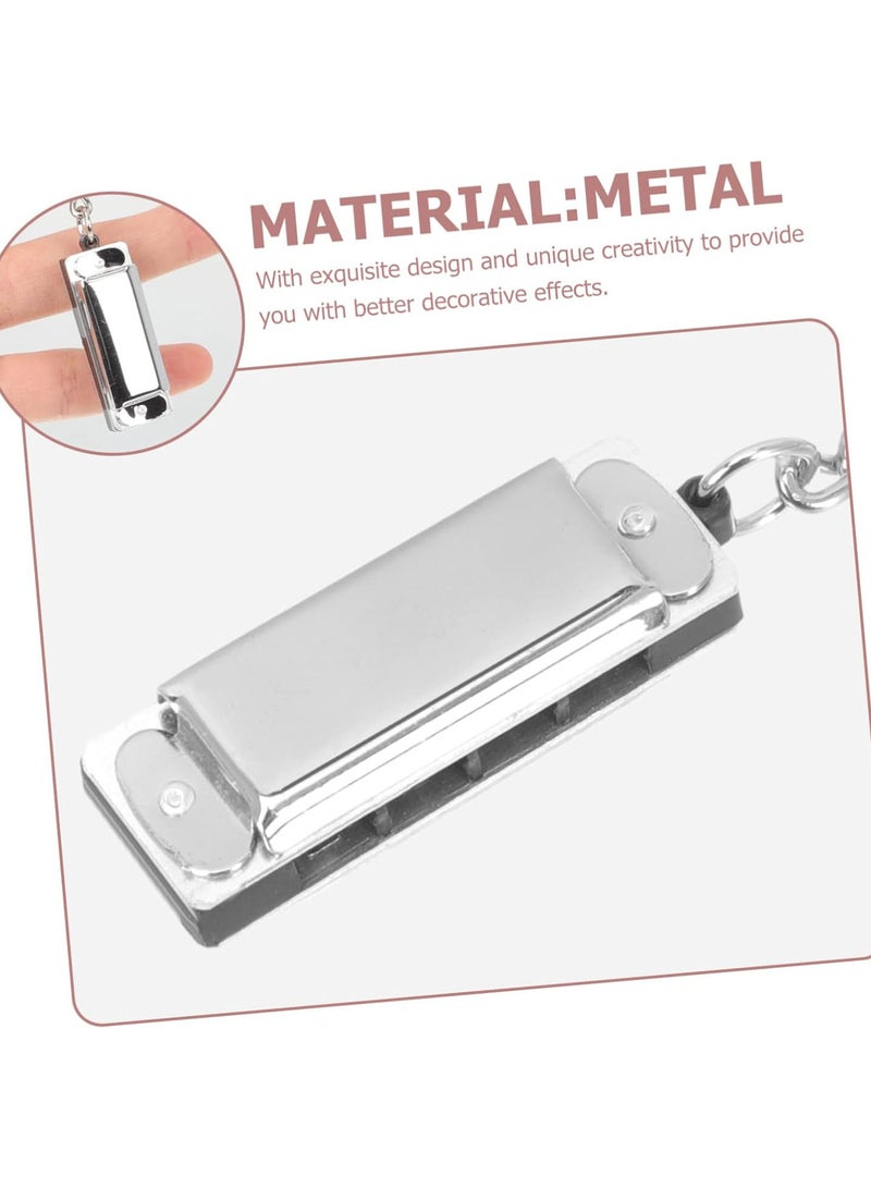 GGOOT 8 Pcs harmonica keyring bag charms mini harmonica keychain purse charms pocket harmonica kids keychains for backpacks harmonica pendant keyring tiny harmonica ocean child Toy Metal - Image 5
