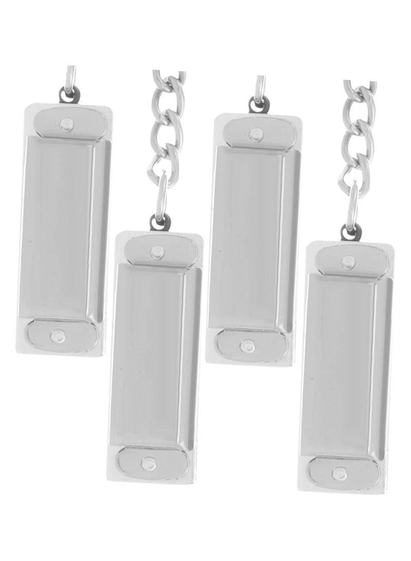 GGOOT 8 Pcs harmonica keyring bag charms mini harmonica keychain purse charms pocket harmonica kids keychains for backpacks harmonica pendant keyring tiny harmonica ocean child Toy Metal - Image 1