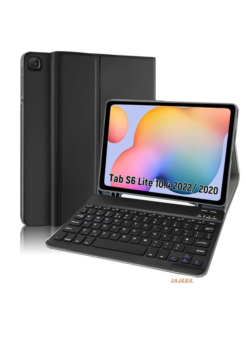JAJEEK New Keyboard Case Compatible with Samsung Galaxy Tab S6 Lite 10.4 inch (SM-P610/P615/P613/P619, 2020/2022), Magnetically Detachable Leather Cover, Slim & Stylish, Perfect for Productivity, Typing & Protection - Image 1