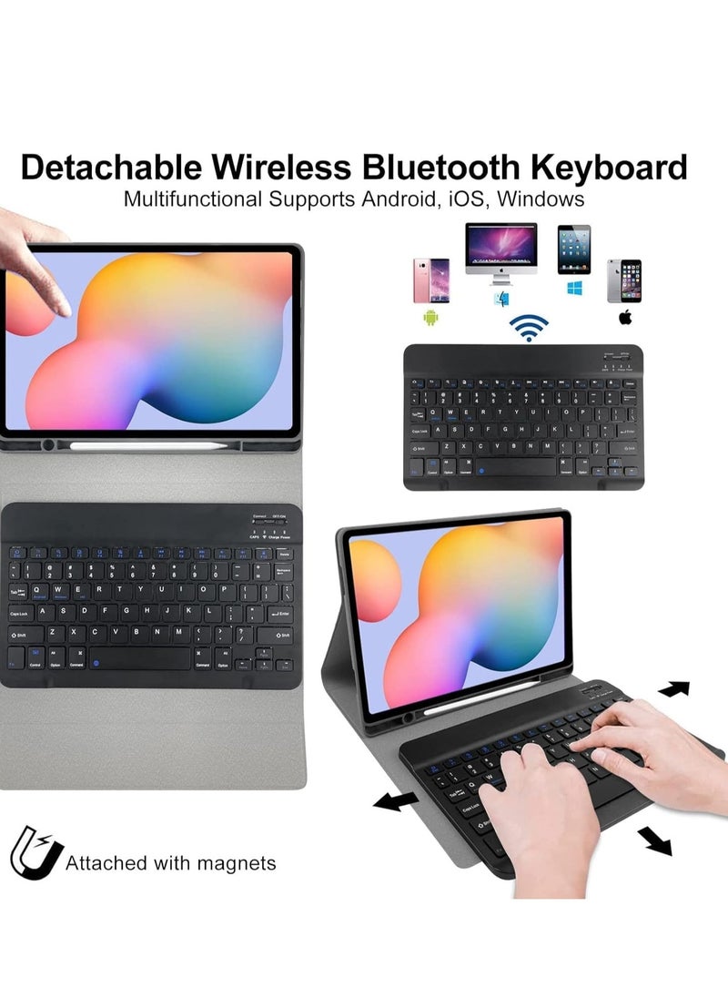 JAJEEK New Keyboard Case Compatible with Samsung Galaxy Tab S6 Lite 10.4 inch (SM-P610/P615/P613/P619, 2020/2022), Magnetically Detachable Leather Cover, Slim & Stylish, Perfect for Productivity, Typing & Protection - Image 5