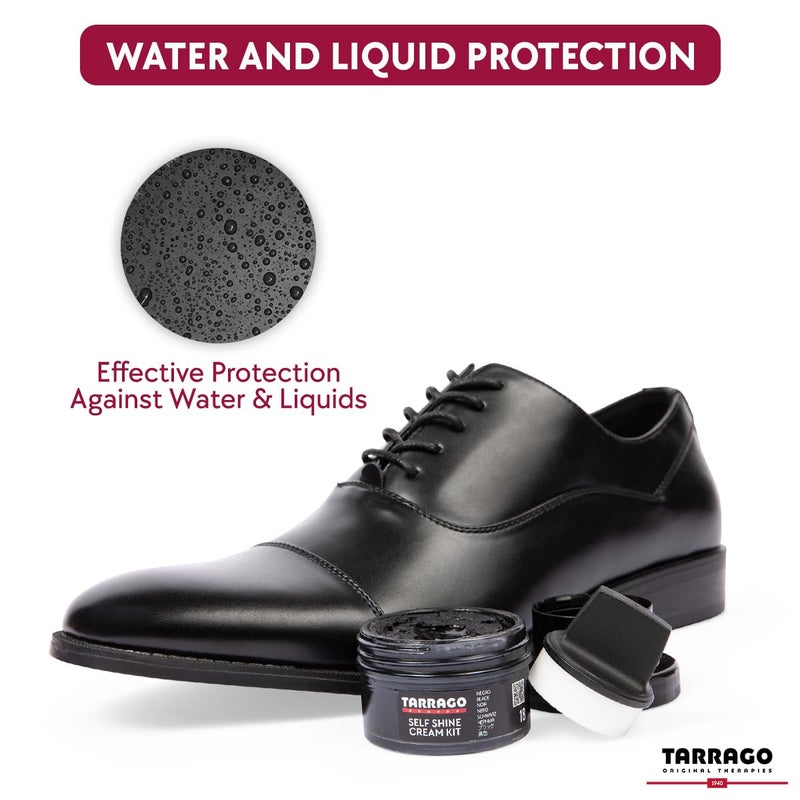 Tarrago Self Shine Shoe Polish with Applicator – Quick Shine Shoe Cream for Leather Boots and Shoes - 1.76 Fl. Oz – Black #18 - Image 3