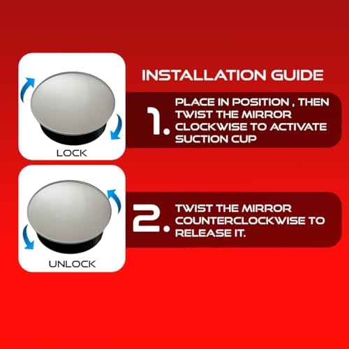 Utopicar Blind Spot Rearview Car Mirror - New Suction Convex Rear View Side Mirrors for Car - Automotive Exterior Accessories for women and men - Blindspot Mirrors (2 Pack) - Image 4