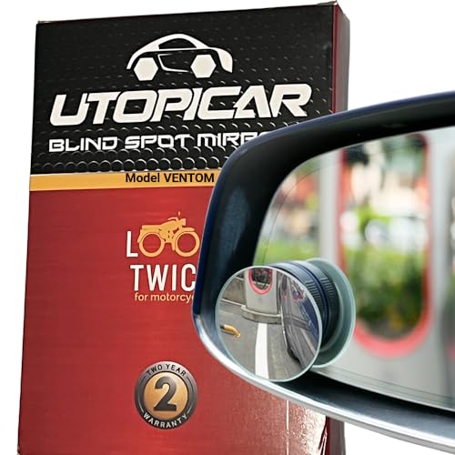 Utopicar Blind Spot Rearview Car Mirror - New Suction Convex Rear View Side Mirrors for Car - Automotive Exterior Accessories for women and men - Blindspot Mirrors (2 Pack) - Image 1