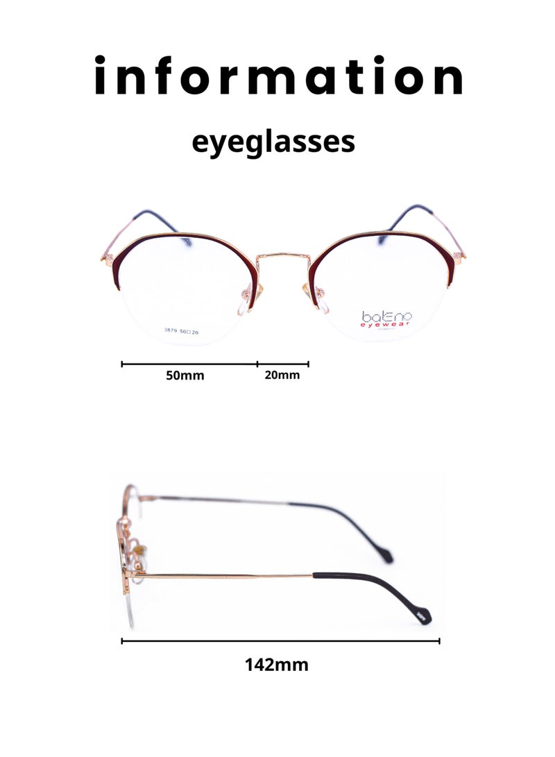 Baleno Round Frame Eyeglasses with High-Quality Lenses - Stylish & Durable Prescription Glasses - Image 2