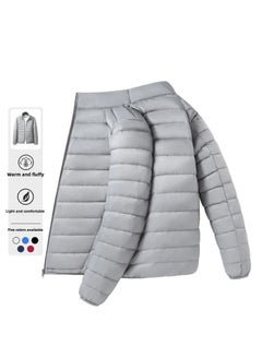 Stylish Mens Short Cotton Outerwear Gray collar [brand special clearance]]