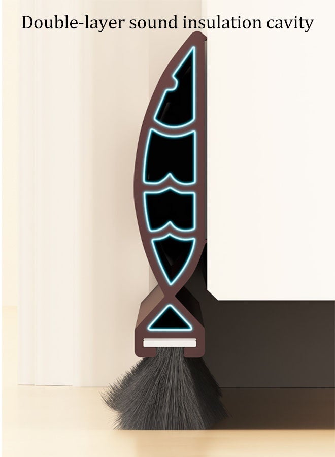 Door Draft Stopper, 93CM Weather Stripping Door Seal PVC Seal Strip,Adhesive Under Door Stopper,Sweep Weather Stripping Soundproof Rubber Bottom Seal with Wider Strong for Interior Exterior Doors Guard Against Drafts Dust Noise Animals - Image 5