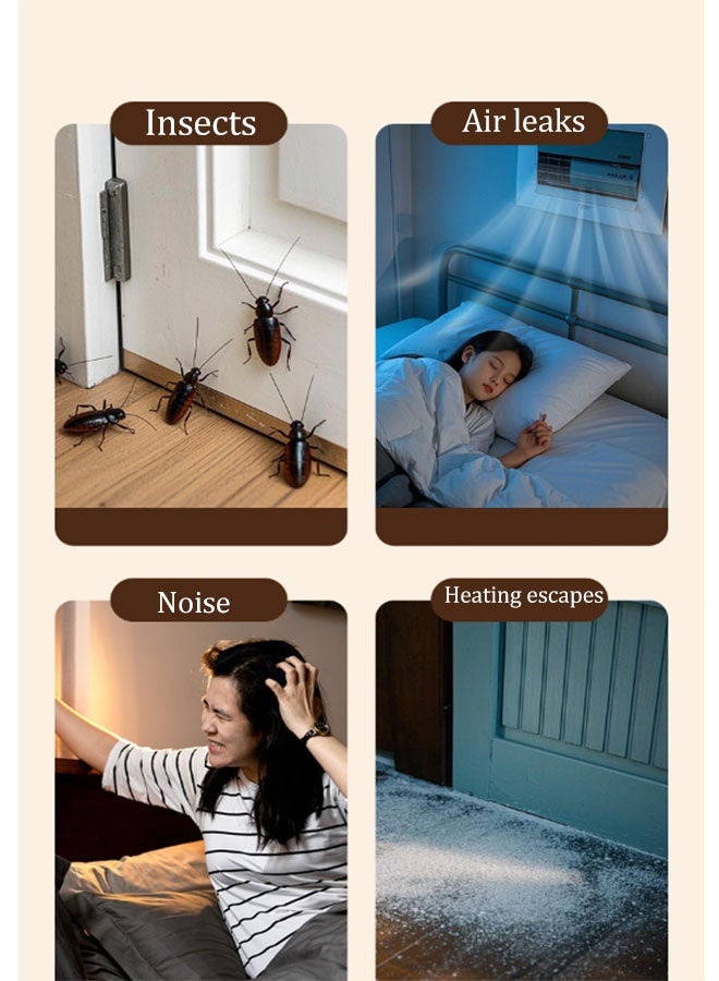 Door Draft Stopper, 93CM Weather Stripping Door Seal PVC Seal Strip,Adhesive Under Door Stopper,Sweep Weather Stripping Soundproof Rubber Bottom Seal with Wider Strong for Interior Exterior Doors Guard Against Drafts Dust Noise Animals - Image 4