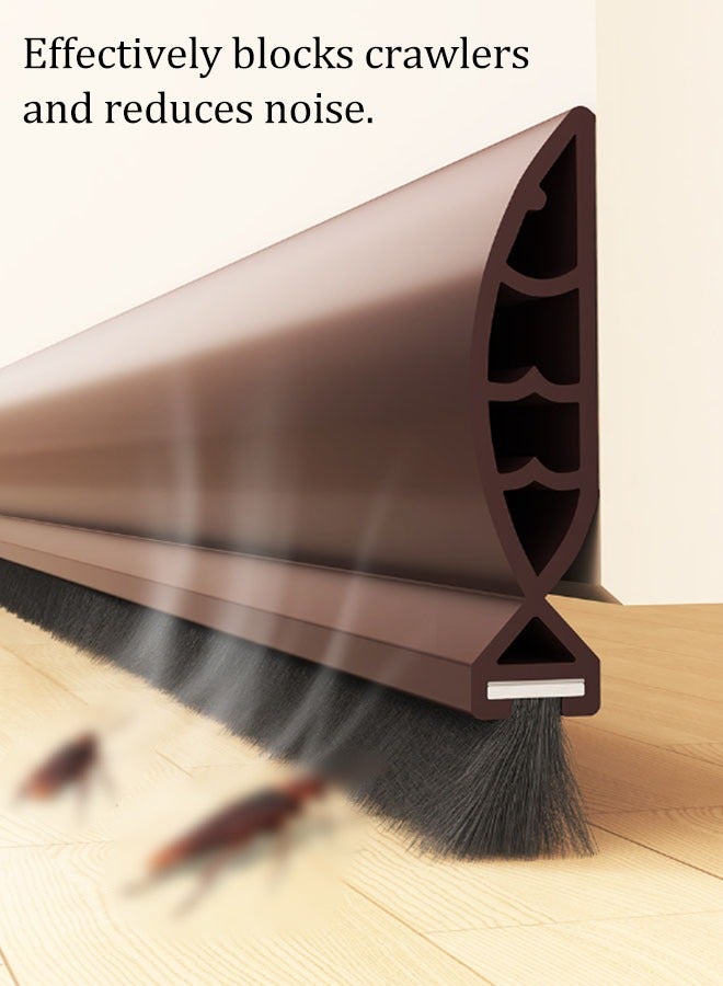 Door Draft Stopper, 93CM Weather Stripping Door Seal PVC Seal Strip,Adhesive Under Door Stopper,Sweep Weather Stripping Soundproof Rubber Bottom Seal with Wider Strong for Interior Exterior Doors Guard Against Drafts Dust Noise Animals - Image 3