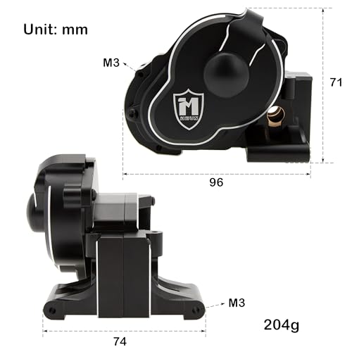 MEUS RACING Transmission Case Gearbox Housing for 272 272RTraxxas VXL 2WD Slash Bandit Rustler Stampede Drag Slash C10 Mustang 50 F150 Raptor Black - Image 5