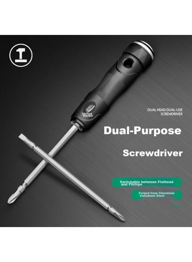 Greener Cross-shaped And Flathead Screwdriver Set, Multi-functional Household Disassembly And Repair Ratchet Screwdriver Kit - Image 2