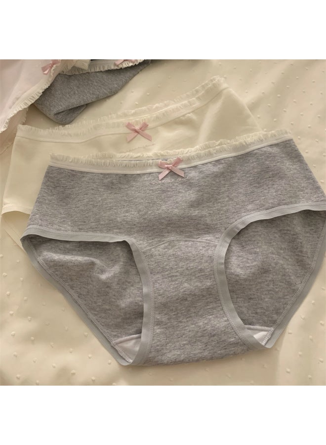 "don't Be Anxious" 7a Lengthened And Widened Cotton Crotch Girls' Underwear Mid-waist Ladies Soft Girls' Briefs New