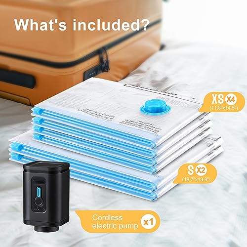 UPGOGO Travel Vacuum Bags Combo 6 Pack - Space Saver Vacuum Storage Bags for Clothing and Luggage - Image 2