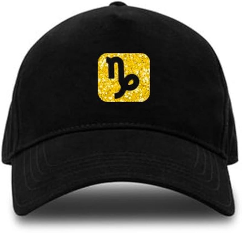 Black Cap with Gold Logo,Capricorn Zodiac