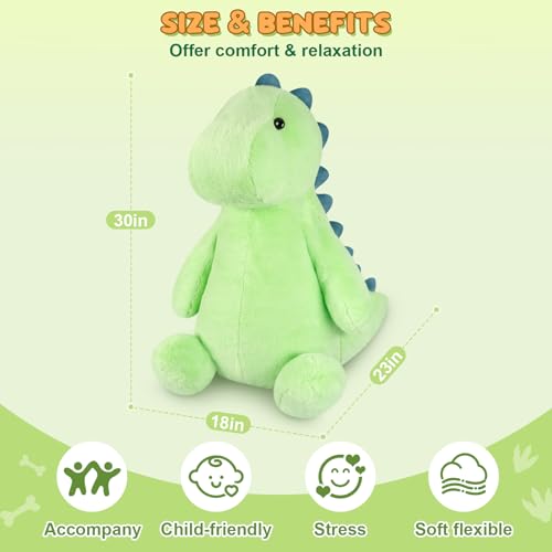 SuzziPals Giant T rex Plush Toys 30 Jumbo Soft Dinosaur Stuffed Animals Giant Stuffed Animal Dinosaur Toys for Stress Relief Sleep Aid Huge Cuddly T rex Plushies Gift for Kids Adults - Image 5
