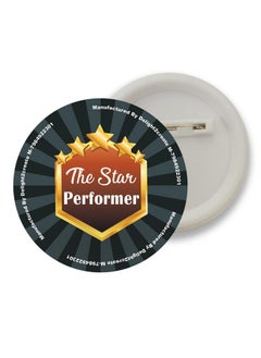 D2c D2C Badges of Star performer of the Month Round Shape Badge For Students Colleges classes Office Small Business entrepreneur batches for Bags, Backpack, Size-58mm Multicolor D2 Pack of 25 