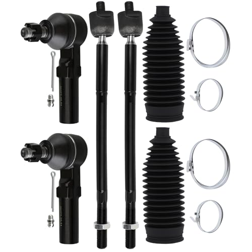 SCITOO 6-PC SET Suspension Kit fit 2009-2019 for Toyota Corolla 2009-2013 for Toyota Matrix Front Outer Inner Tie Rod End Steering Rack Boot - Image 1